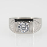 European And American Couple Inner Ring Brushed Ring